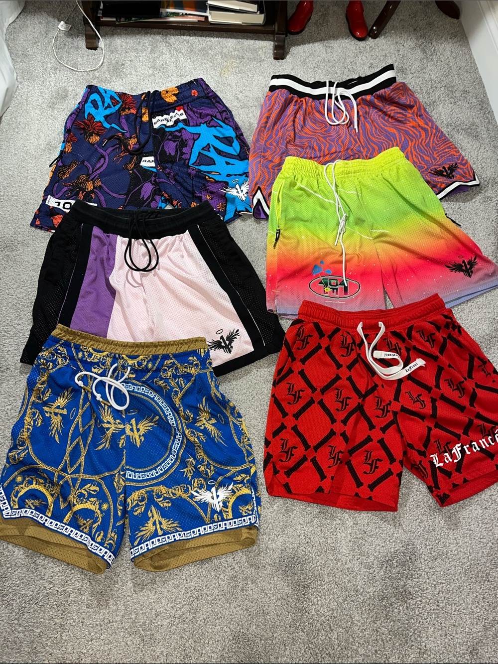 Lot of 6 Puma LaMelo Ball Specialty L of L LaFrance Basketball Shorts M 1/2 Doz.